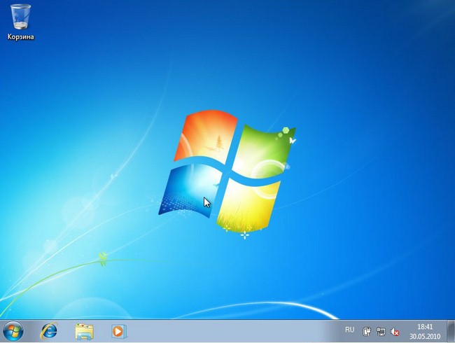 Установка Windows 7 с флешки завершена